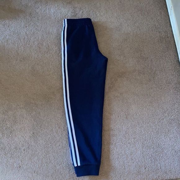 Blue and white adidas sweatpants/track pants - Picture 2 of 3